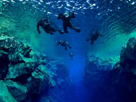 Se de livlige fargene i Silfra-sprekken på en snorkletur.