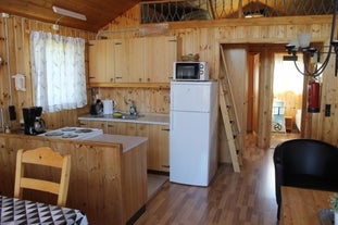 Svartagil Cottage near Glanni Waterfall in West Iceland with a G
