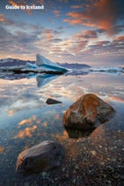 The Jokulsarlon Glacier Lagoon photographed in summer.
